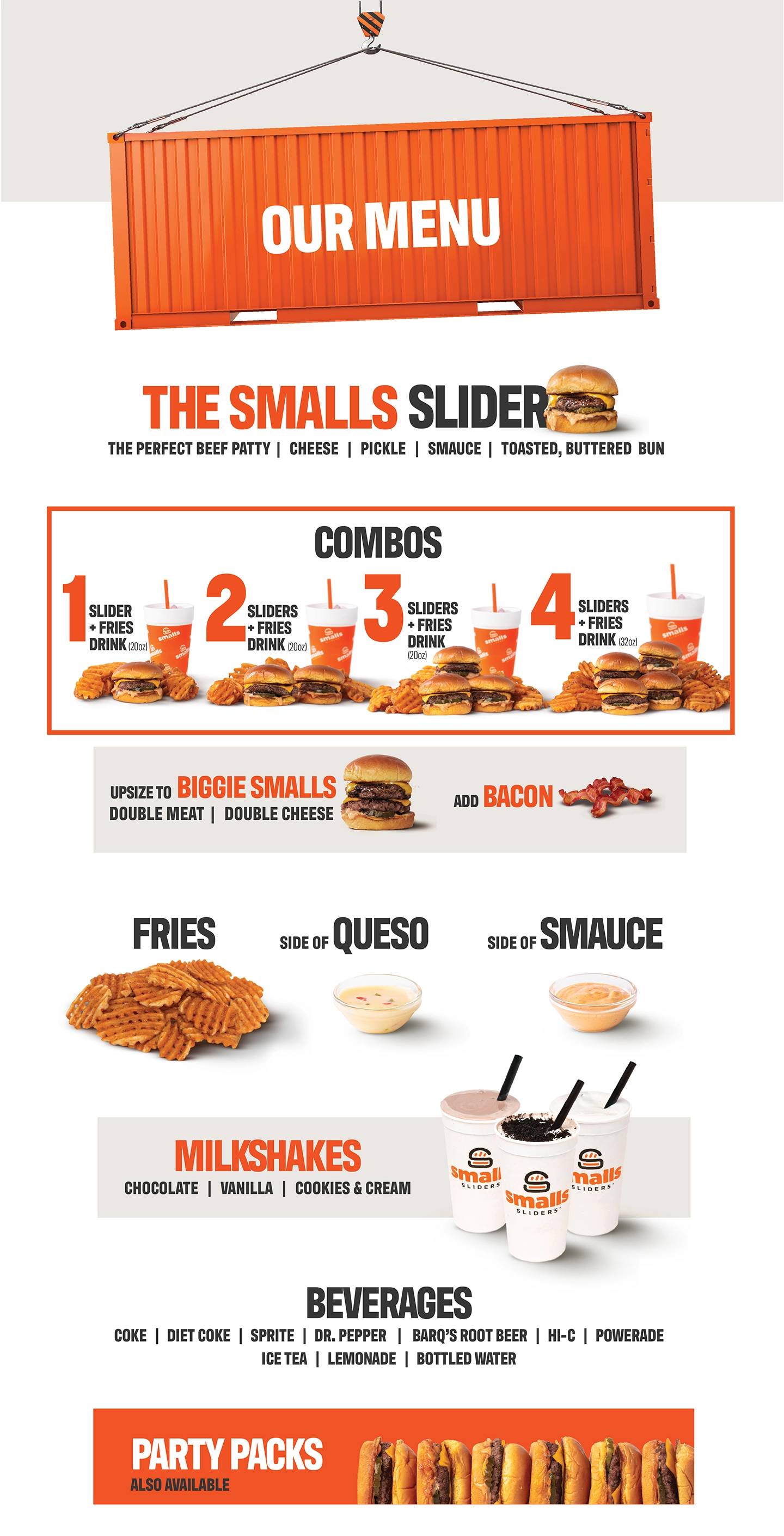 Menu Smalls Sliders
